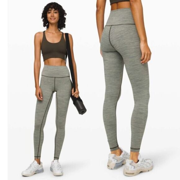 LULULEMON Wunder Under High Rise Tight 28"  6 Wee Are From Space Sage Dark Olive - Picture 1 of 10